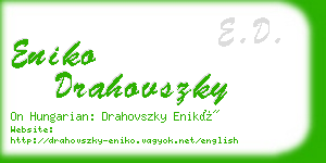 eniko drahovszky business card